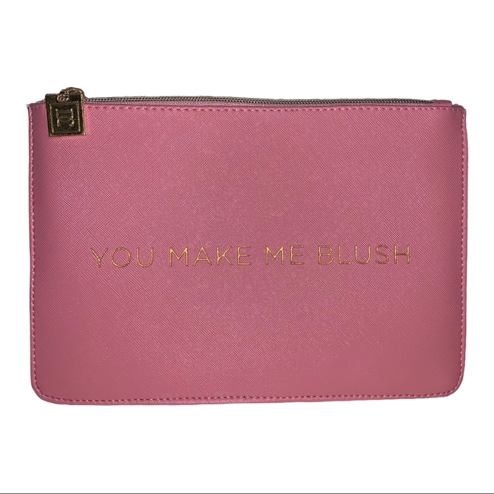 NWOT Danielle Creations You Make Me Blush Pretty in Pink Makeup Cosmetic Bag